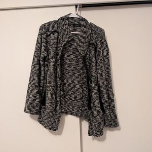 Elegant Black and White Women's Cardigan
